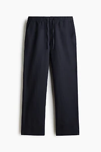 Regular-Fit Linen-Blend Pants
