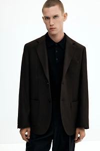 Veste classique en cachemire mélangé