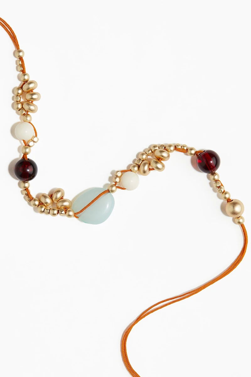 Collier cordon avec perles de fantaisie