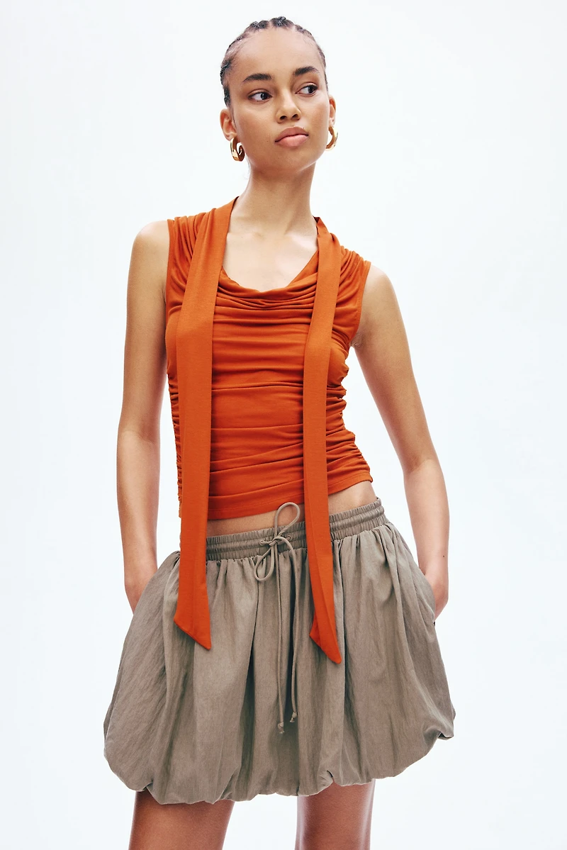 Top with Scarf Collar