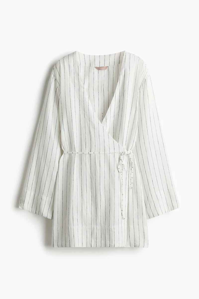 Linen-Blend Robe