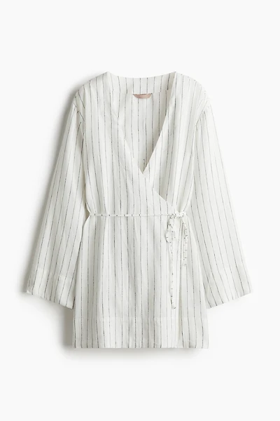 Robe de chambre en lin mélangé