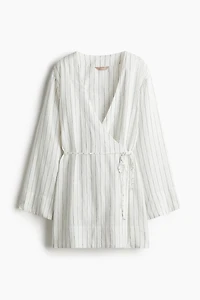 Linen-Blend Robe