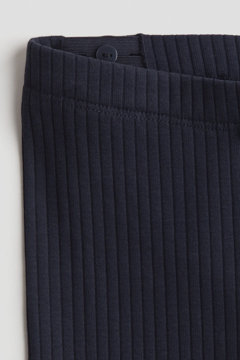 Ribbed Cotton Leggings