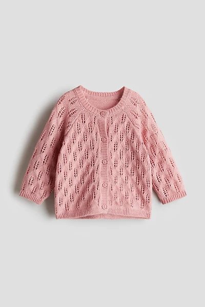 Pointelle-Knit Cardigan