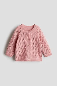 Pointelle-Knit Cardigan
