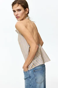 Cowl-Neck Halterneck Top