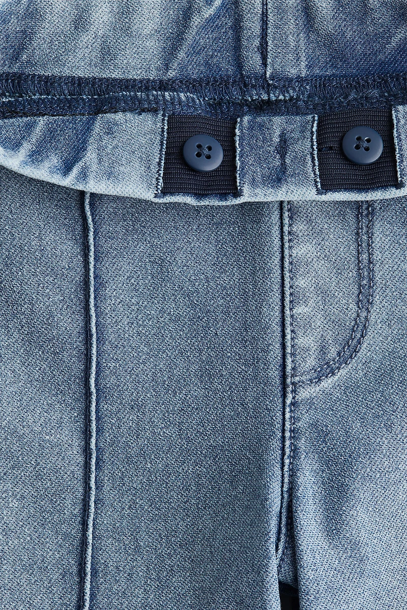Pantalon taille élastique évasé en denim