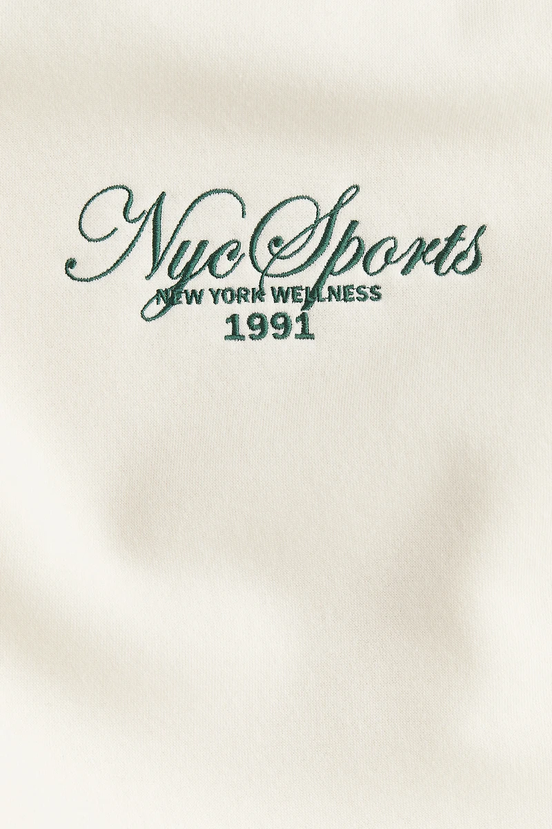 Sweatshirt with Text Motif