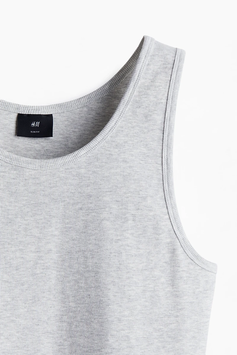 Slim Fit Ribbed Tank Top
