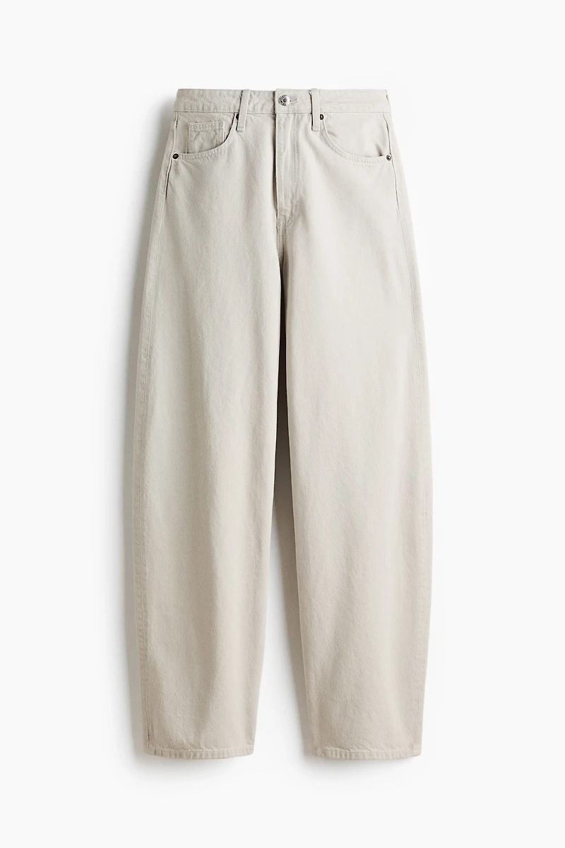 Barrel-Leg High-Waist Jeans