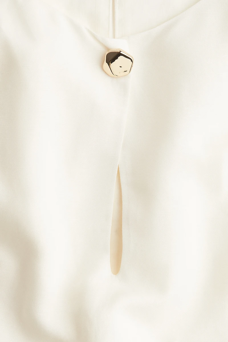 Linen-Blend Dress