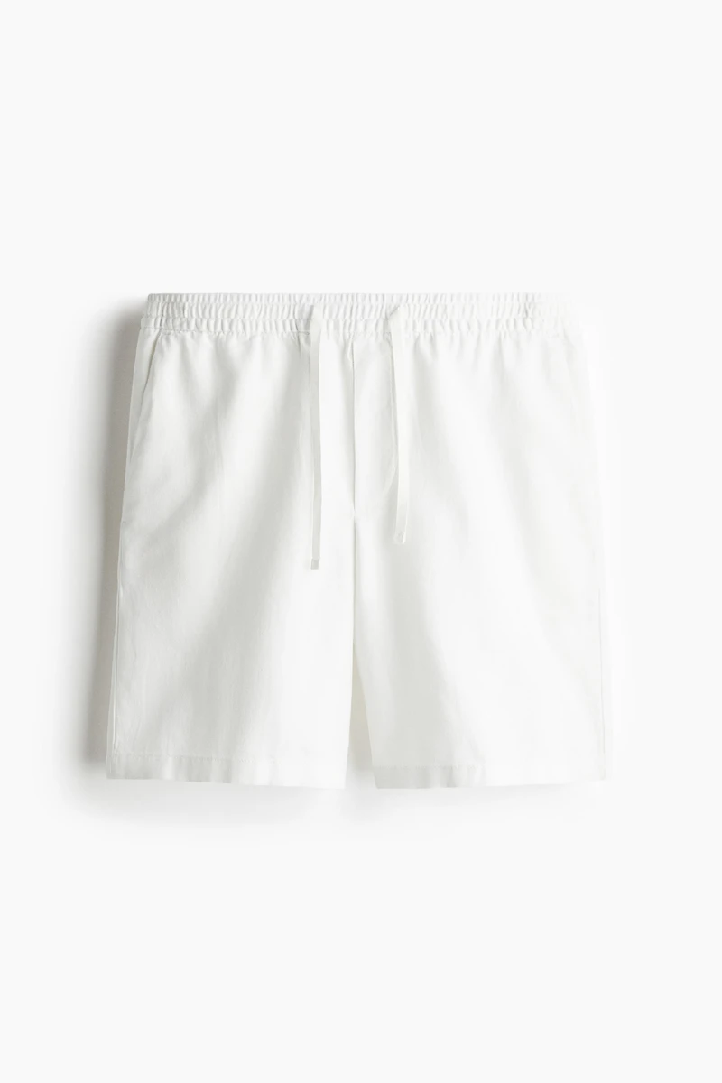 Short décontracté en lin mélangé