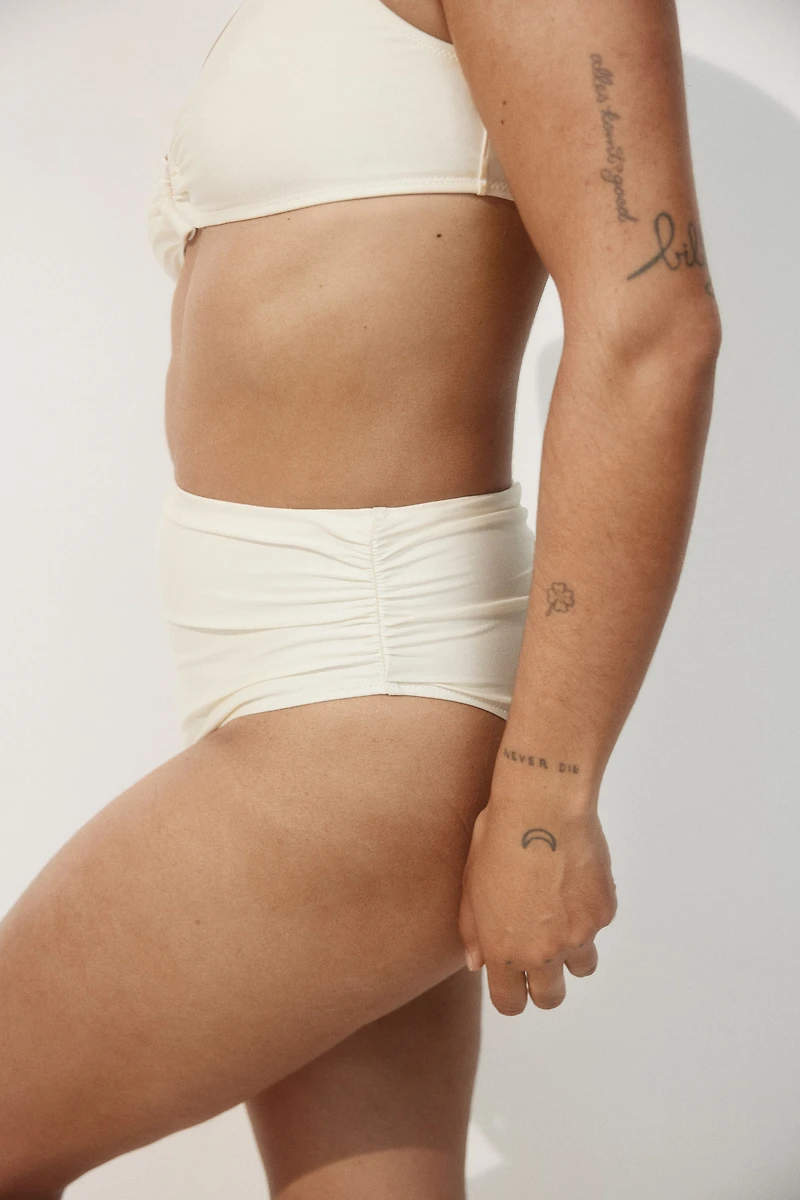 High Waist Cheeky Bikini Bottoms