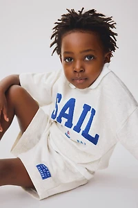 2-Piece Sweatshirt and Shorts Set with Motif