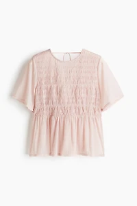 Smocked Peplum Top