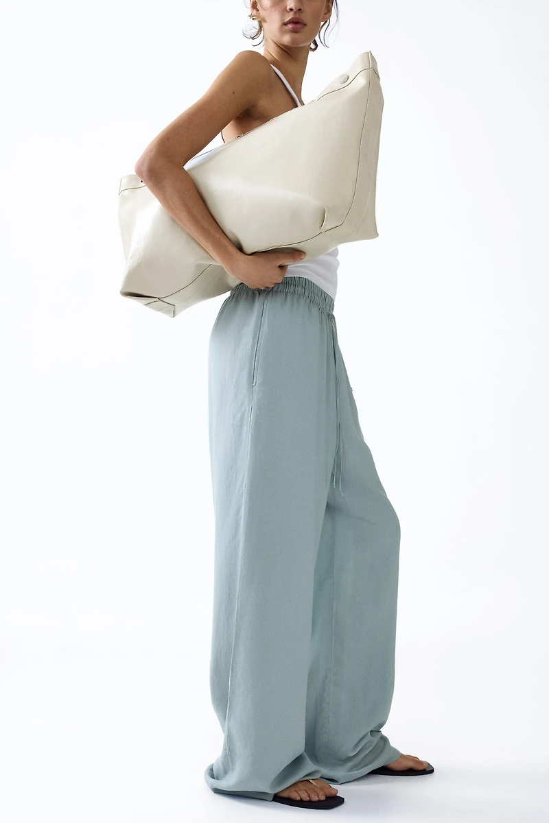 Linen-Blend Pants