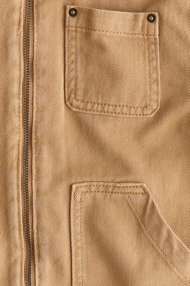 Surchemise en coton avec col velours côtelé