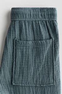 Pantalon à cordon en mousseline