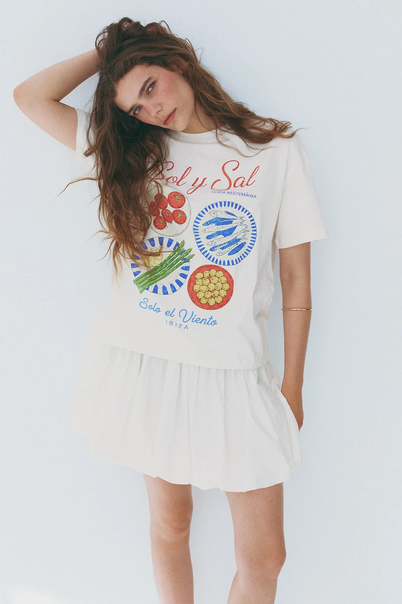 T-shirt imprimé en coton
