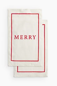 2-pack Velour Guest Towels with Motif