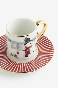 Coffret-cadeau 2 tasses à expresso avec soucoupe