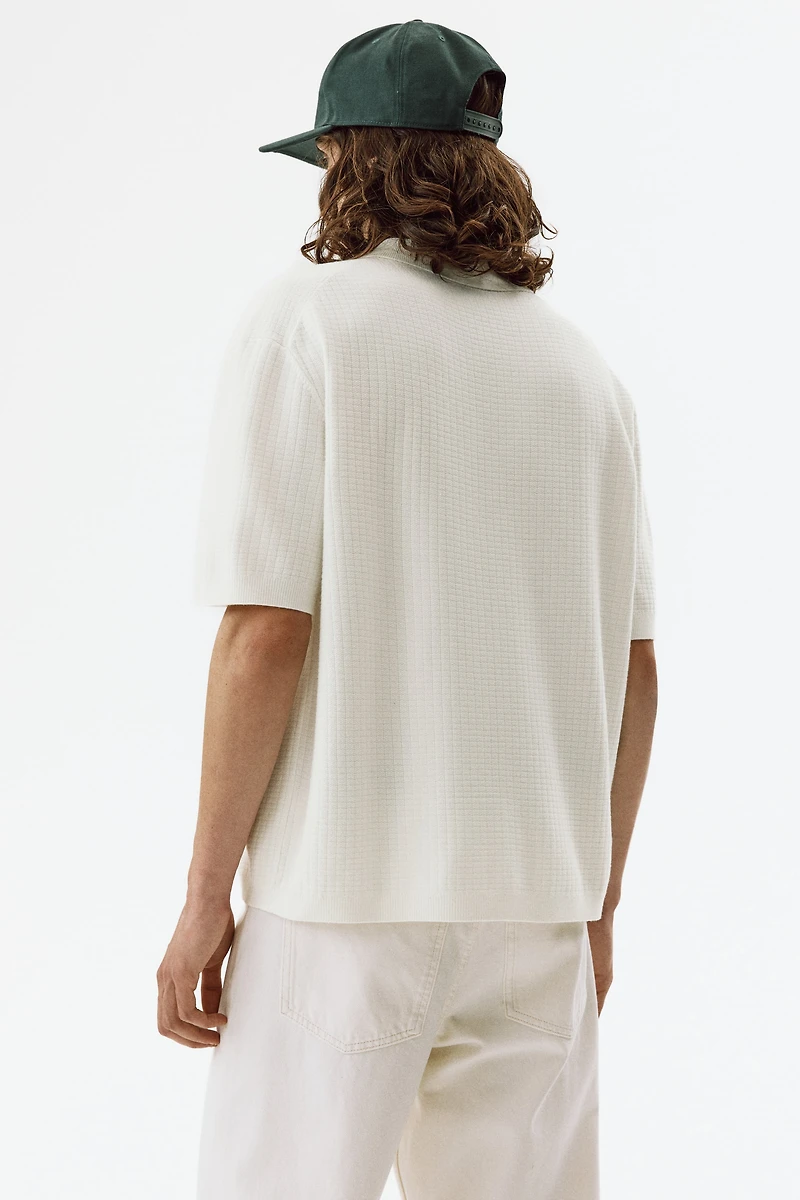 Regular-Fit Textured-Knit Shirt