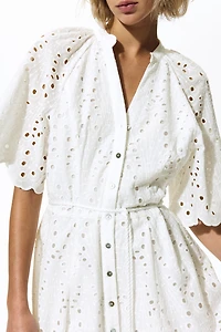 Broderie anglaise shirt dress