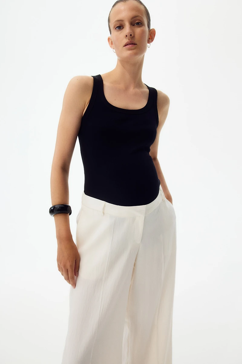 Pantalon habillé MAMA à jambes larges