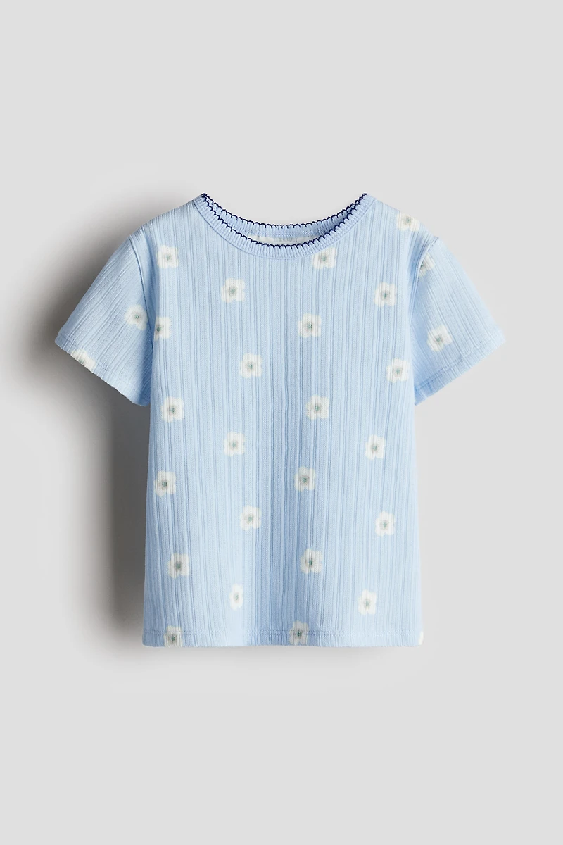 Pointelle Jersey Top