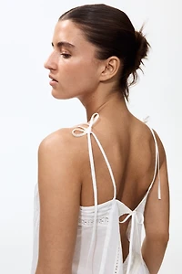Open-Back Cotton Beach Top