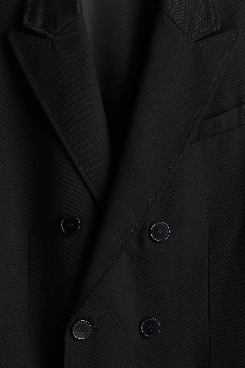 Manteau croisé coupe décontractée en sergé