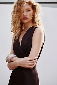 Sleeveless Satin Dress