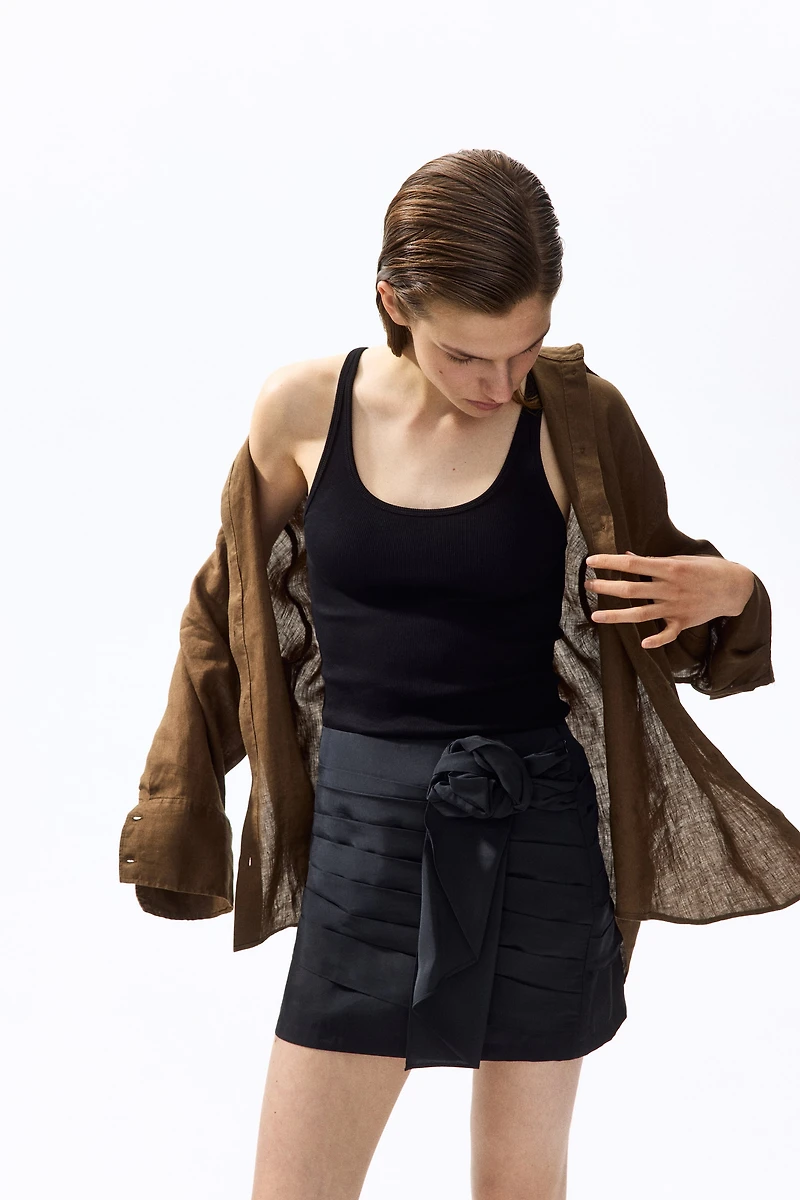 Appliquéd Mini Skirt