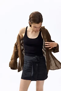 Appliquéd Mini Skirt