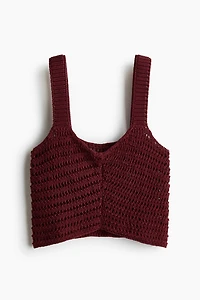Haut d'aspect crocheté