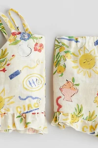 2-Piece Printed Linen Set