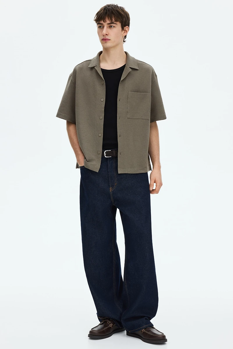 Relaxed-Fit Waffled Resort Shirt
