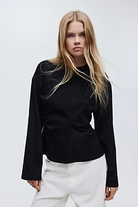 Gathered Cotton Jersey Top