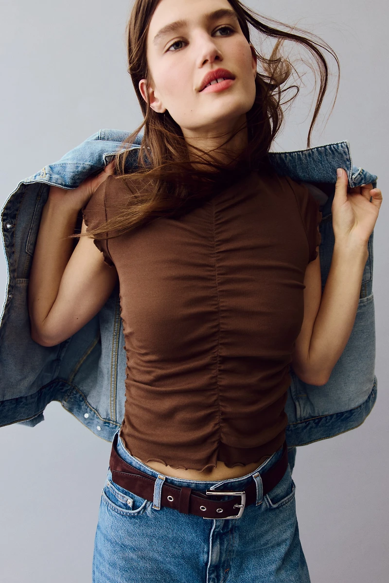 Draped Cotton Top