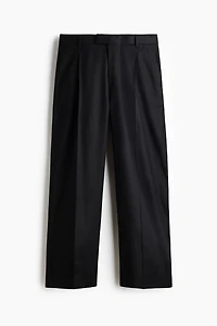 Relaxed-Fit Tailored Linen-Blend Pants