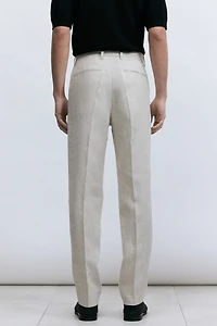Slim-Fit Linen Suit Pants