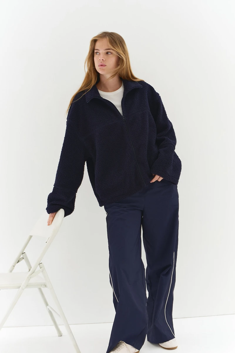 Half-Zip Teddy Fleece Jacket