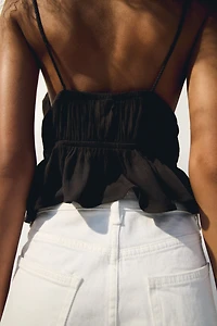 Braid-Detail Strappy Top