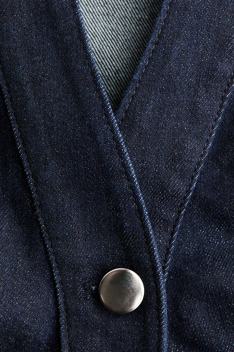 MAMA Short-Sleeved Denim Dress