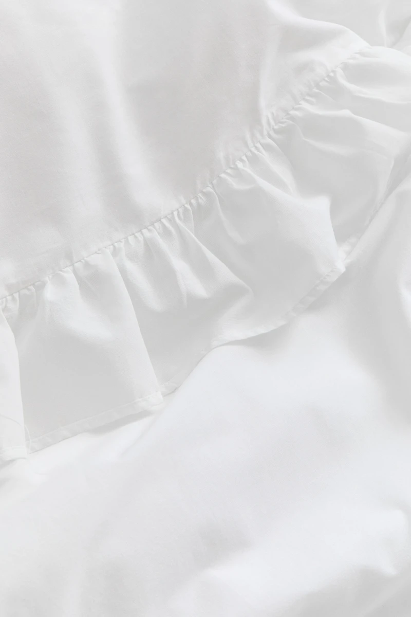 Housse de couette volantée lit double