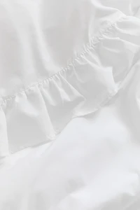 Housse de couette volantée lit double