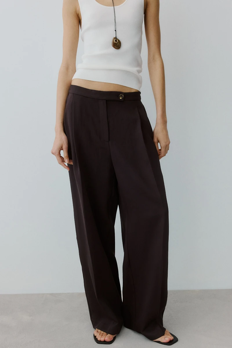 Pantalon chic à jambes larges