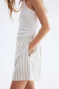 Short en lin mélangé