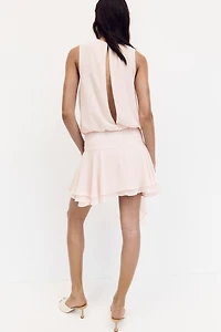 Robe en mousseline avec détail à nouer
